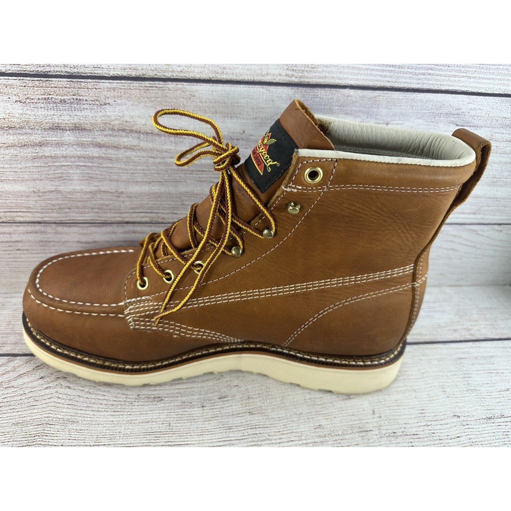 Thorogood 814-4200 Moc Toe Boots Men's 10.5 D USA Made Tobacco Leather - Picture 7 of 10